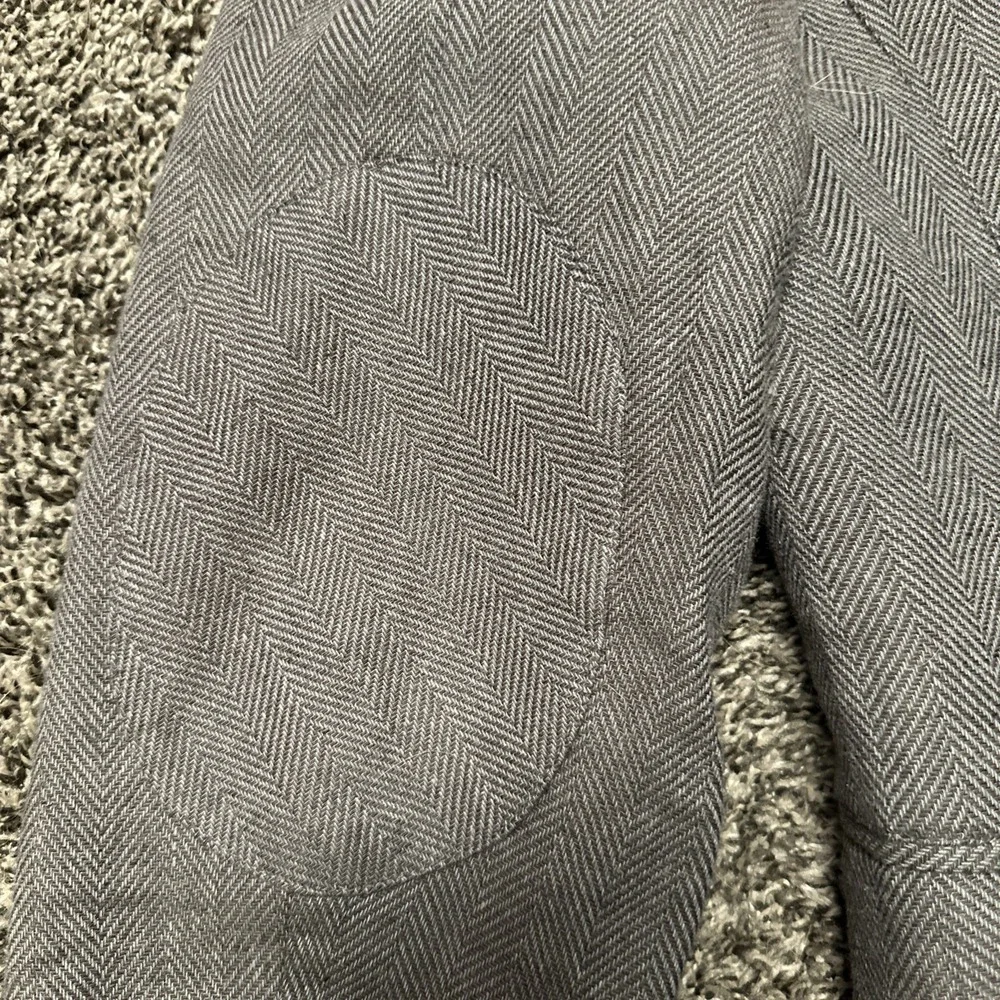 Joseph Abboud Blazer‎ Men's Large Linen Blend Denim  Herringbone Sport Coat